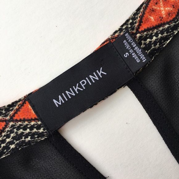 MinkPink Boho Tribal Tie Neck Long Sleeve Top, Small▪️ - Picture 8 of 8